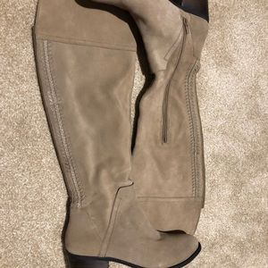 Vince Camuto tan suede boots.